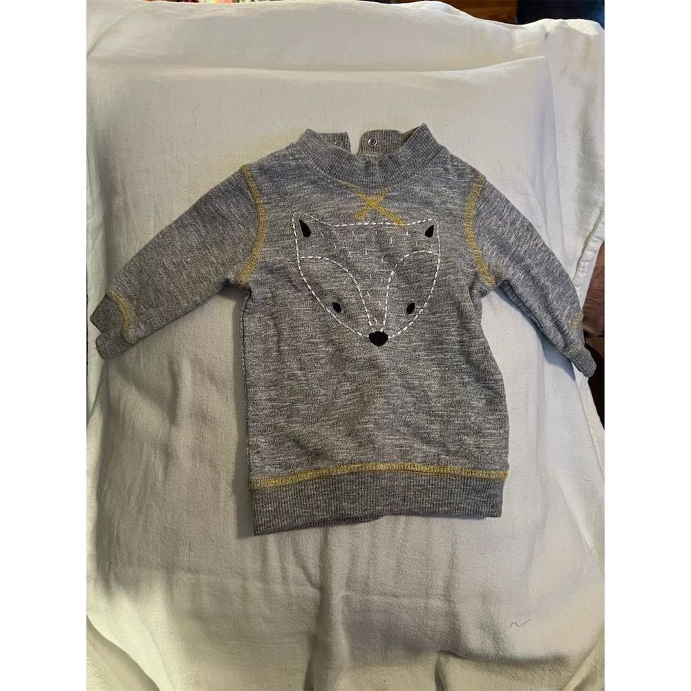 René Rofé Baby Gray Sweater‎ Animal Design 6-9 Months Unisex